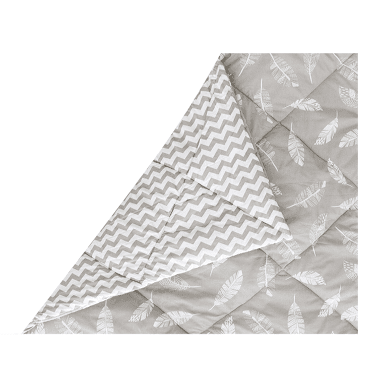 Montessori EZPlay Dual-Sided Play Mat Gray Feather