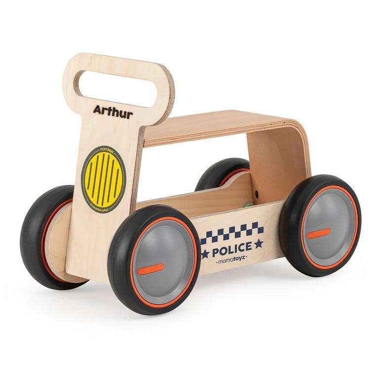 Montessori Mamatoyz DriveMe Wood 4-Wheel Balance Bike Police