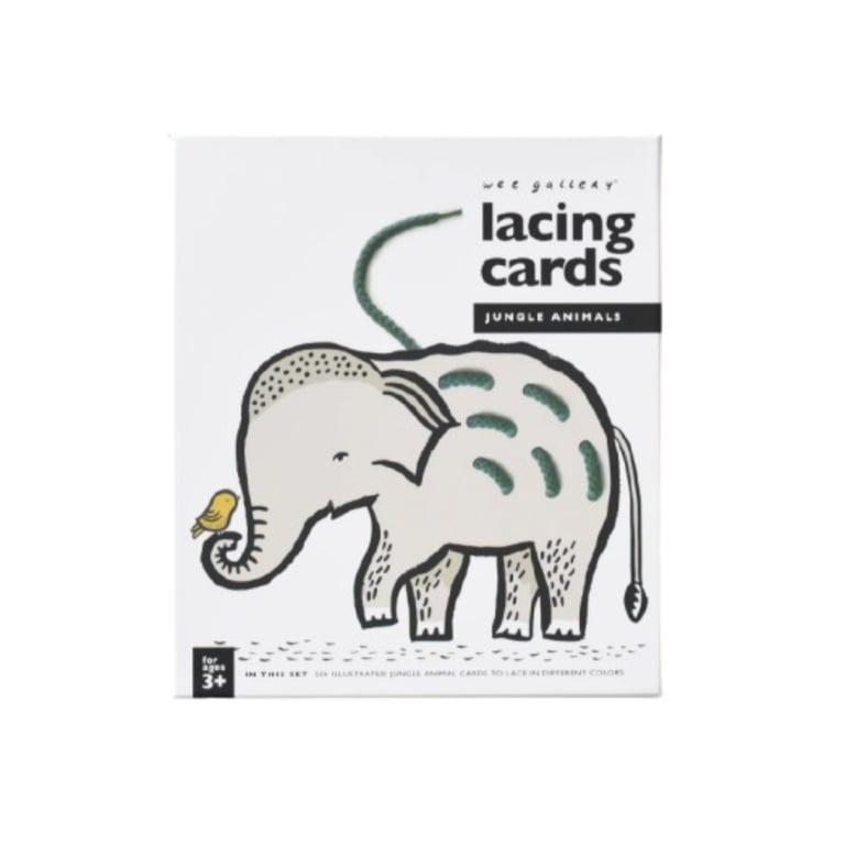 Montessori Wee Gallery Lacing Cards Jungle Animals