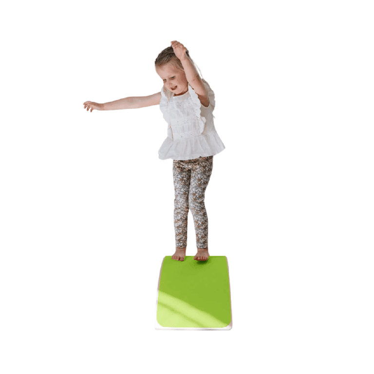 Montessori Jindl Balance Board With Felt Bright Green