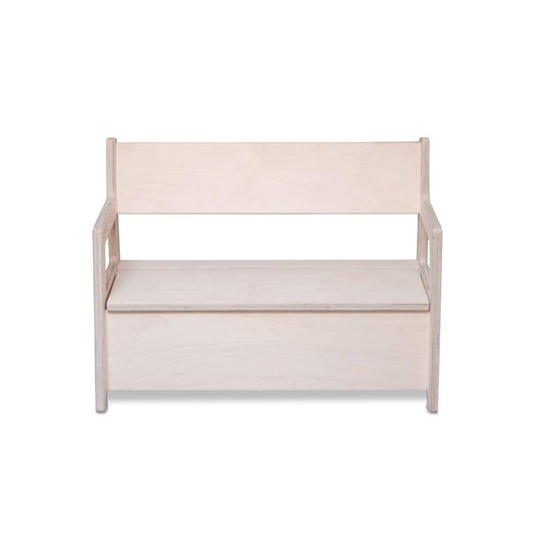 Montessori toddie.nl Wooden Storage Bench Natural