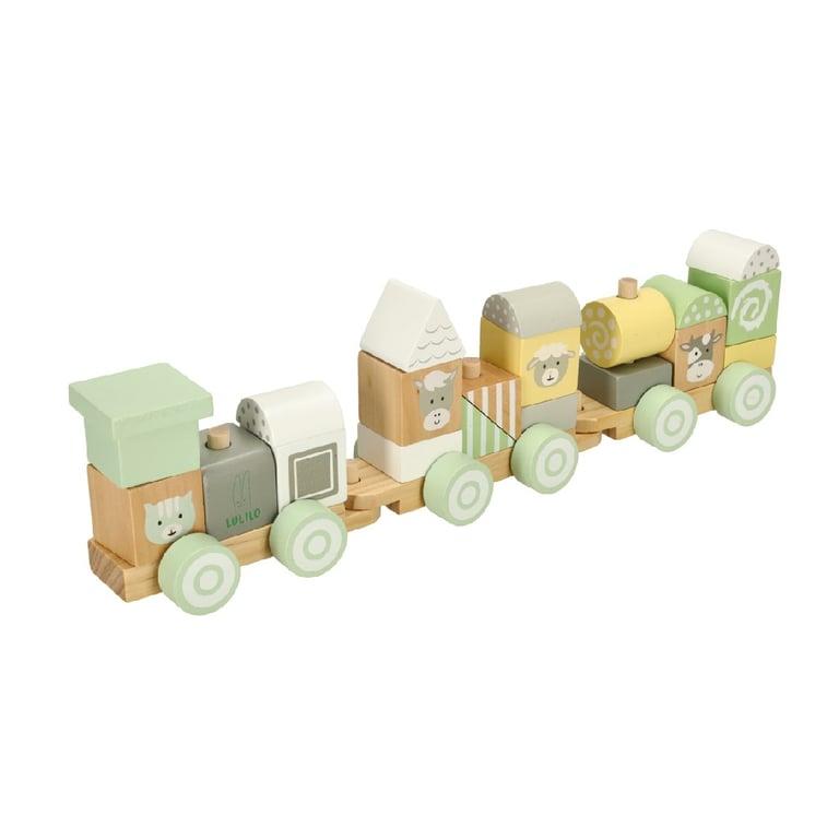 Montessori Lulilo Stacking Train Pastel