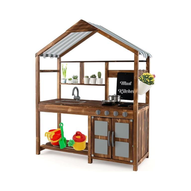 Montessori HONEY JOY Mud Kitchen With Canopy