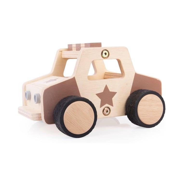 Montessori Guidecraft Wooden Police Car