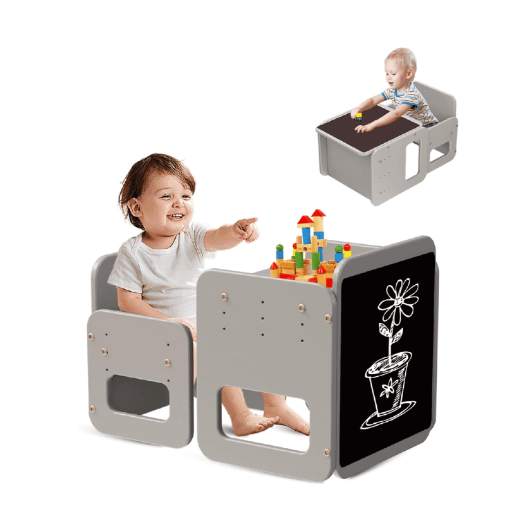 Montessori hoopyosms Table and Chair Set Gray