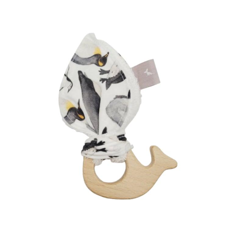 Montessori Newbornlander Wooden Teether Penguins