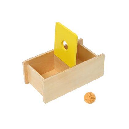 Montessori REU Adena Montessori Imbucare Box With Flip Lid Knitted Ball