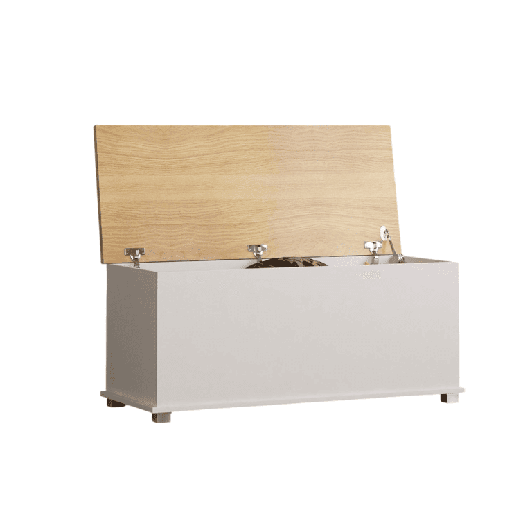 Montessori Vida Designs Storage Bench White