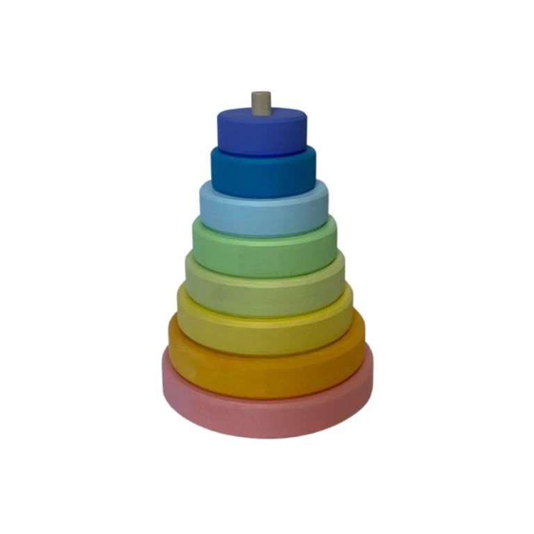 Montessori PoppyBabyCo Pastel Stacking Pyramid