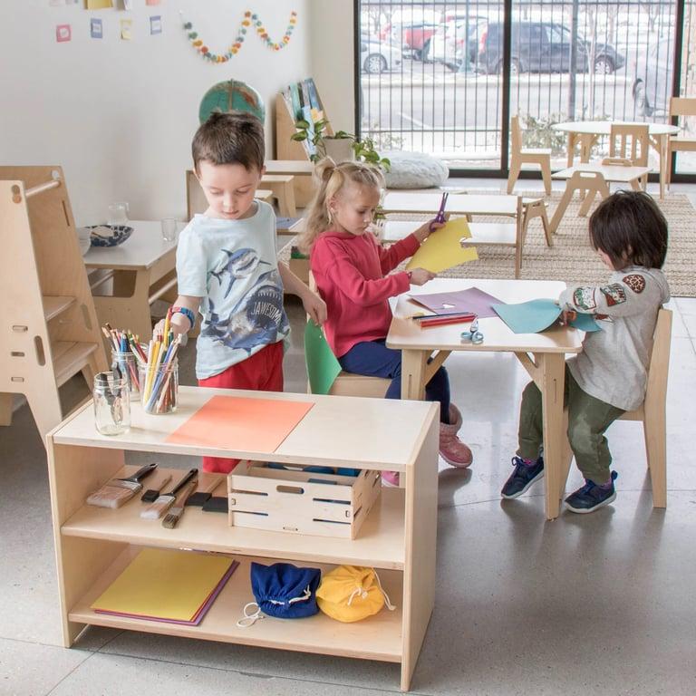 Montessori Sprout Kids Montessori School Open Back Shelving 20H