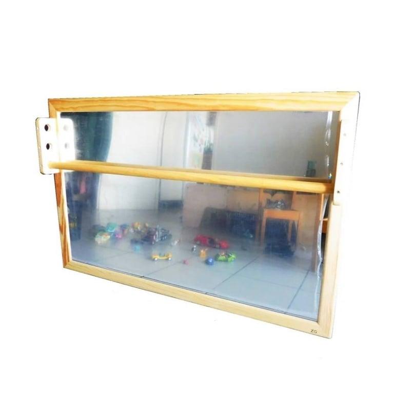 Montessori ZG Jouets Bois Montessori Mirror With Pull-Up Bar 110 x 70 cm