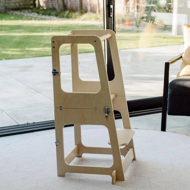 Montessori The Learning Tower Company The Original Convertible Toddler Tower Natural Wood Coated