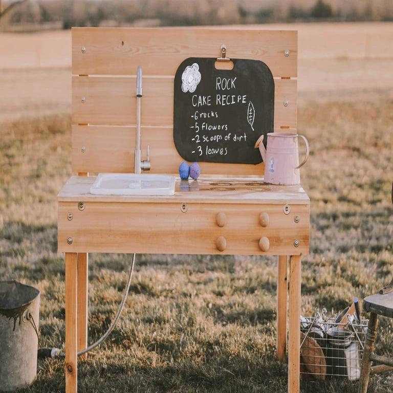 Montessori GCR Wooden Creations Mud Kitchen and Water Table With Faucet