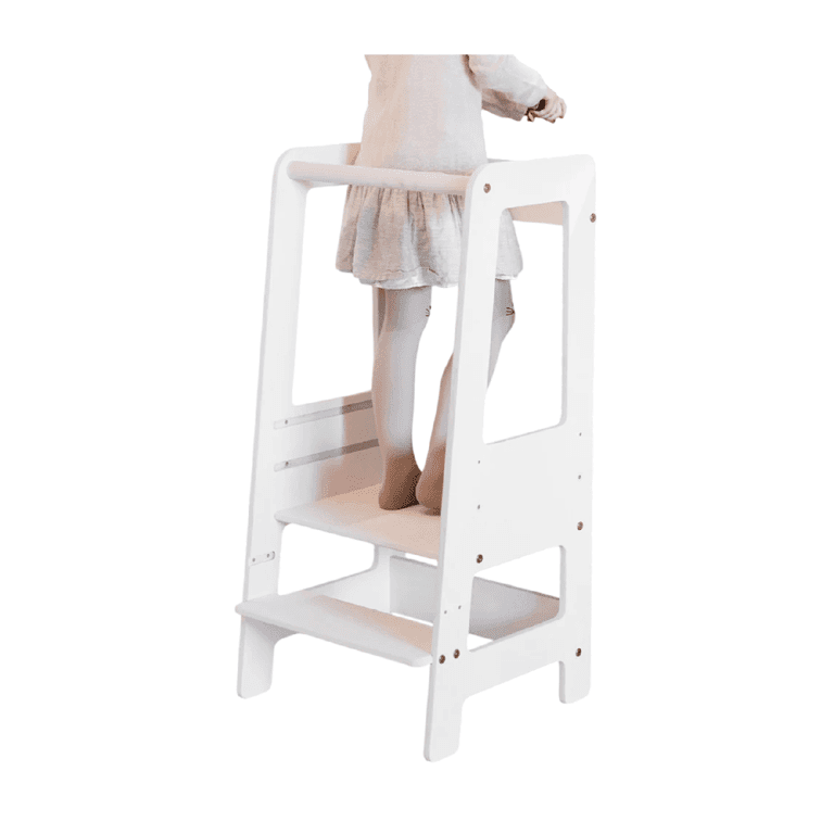 Montessori MandreleKids Learning Tower Style 1 White Wax