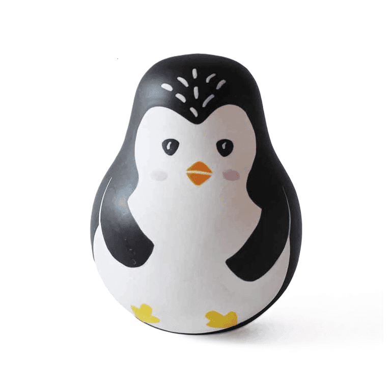 Montessori Shumee Wooden Wobble Toy Penguin