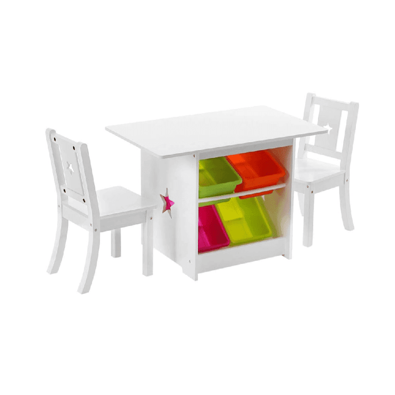Montessori Decopatent Table and 2 Chairs Set White