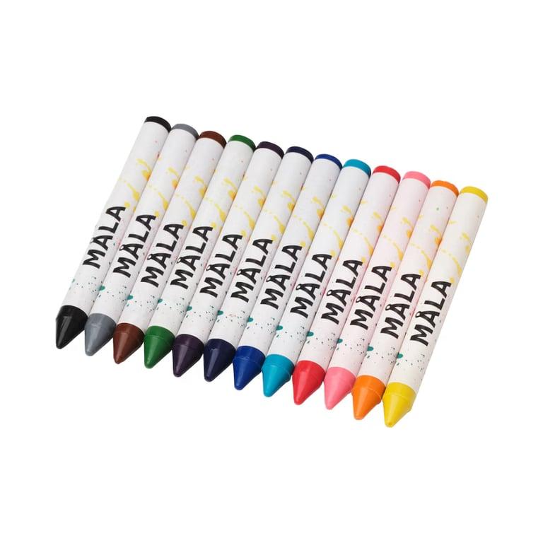 Montessori IKEA MÅLA Wax Crayon 12 Pack Mixed Colors