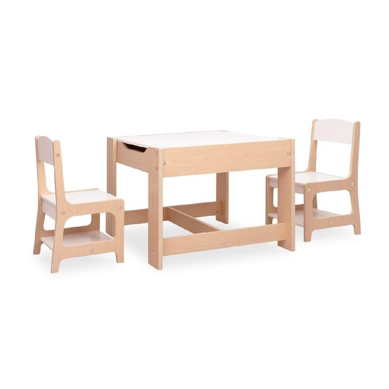 Montessori vidaXL Table and 2 Chairs Set Brown